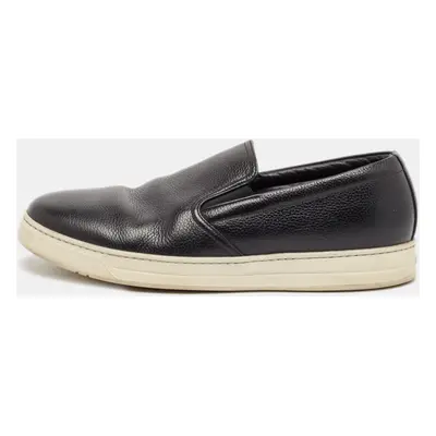 Prada Sport Black Leather Slip On Sneakers Size 40.5