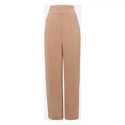 Max Mara Studio Light Brown Crepe Palazzo Pants