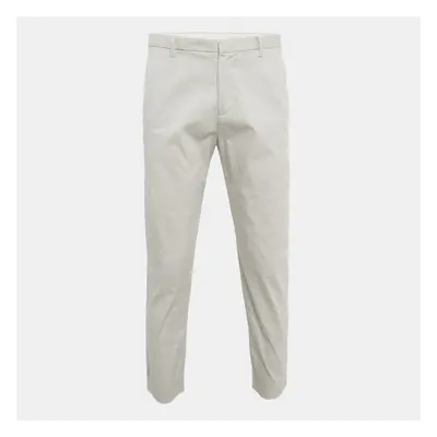 Emporio Armani Grey Cotton Drill Trousers