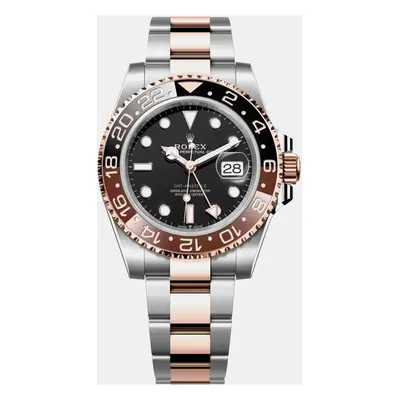 Rolex Black 18k Rose Gold and Stainless Steel Gmt-Master II 126711CHNR Men's Wristwatch mm