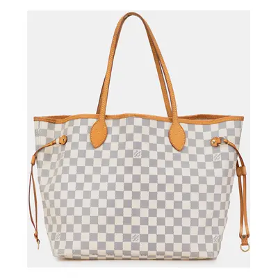 Louis Vuitton Grey White Damier Azur Neverfull MM