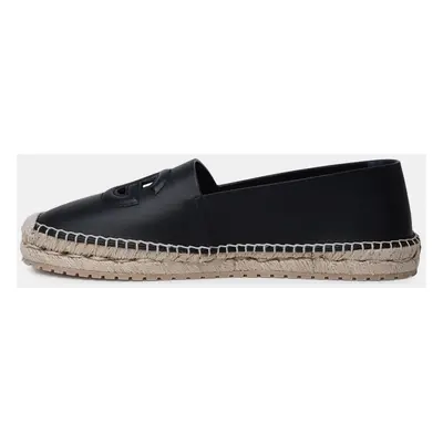 Dolce & Gabbana Black Leather Espadrilles Men’s IT