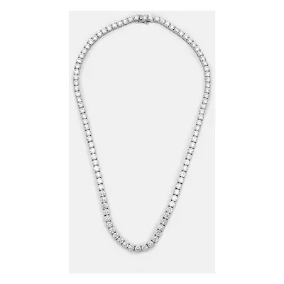 18k White Gold Round Brilliant Cut Lab Grown Diamonds Necklace (Approx 29.33 ct)