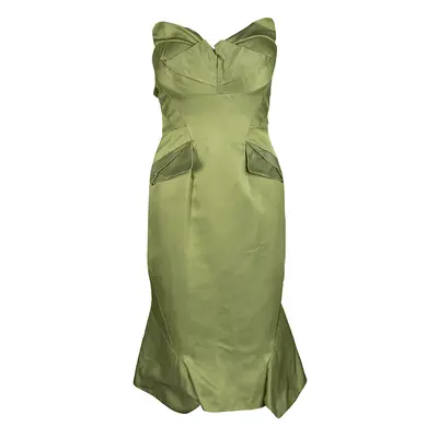 Zac Posen SS'13 Linden Green Strapless Dress