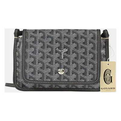 Goyard Gray Leather Plumet Pochette Shoulder Bag