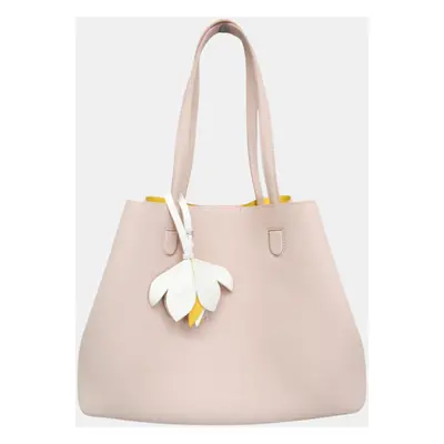 Dior Light Pink/Yellow Leather Blossom Medium Tote Bag