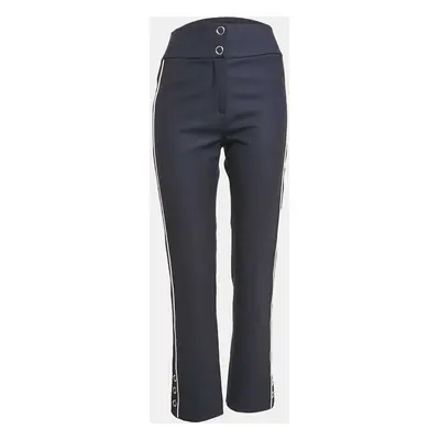 Jonathan Simkhai Navy Blue Side Stripe Gabardine Trousers