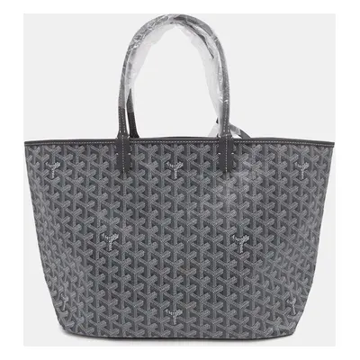 Goyard Grey Canvas Leather Saint Louis PM Bag