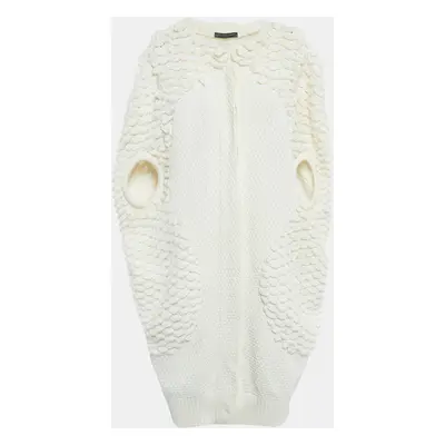 Alexander McQueen Cream Textured Crochet Cardigan