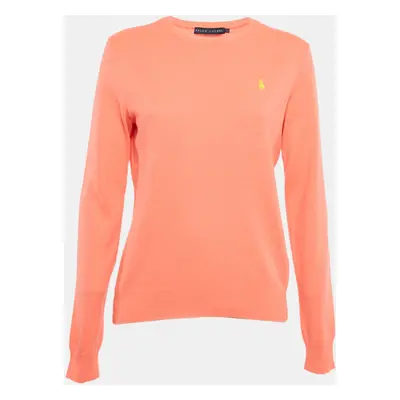 Ralph Lauren Orange Cashmere Crew Neck Sweater