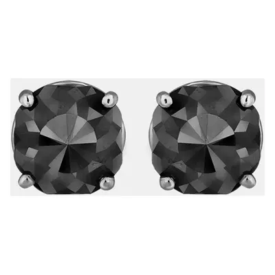 14K White Gold Black Stone Stud Earrings (Appox 6.00 cts)