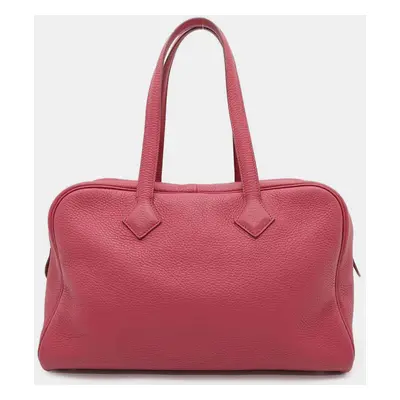 Hermes Ruby Taurillon Clemence Victoria Bag