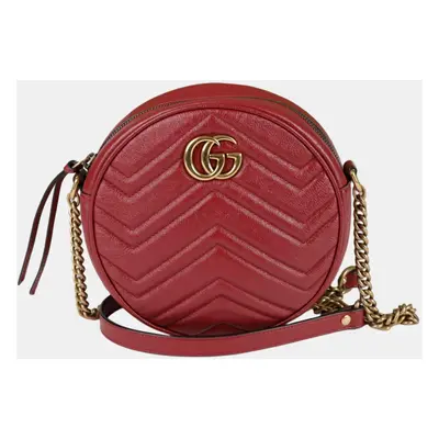 Gucci GG Marmont Round Shoulder And Cross Bag