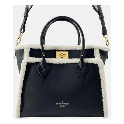 Louis Vuitton Black Shearling/Calf Leather On My Side MM Tote Bag