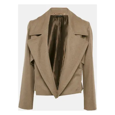 Gucci Green Felt Wool Lapel Collar Jacket