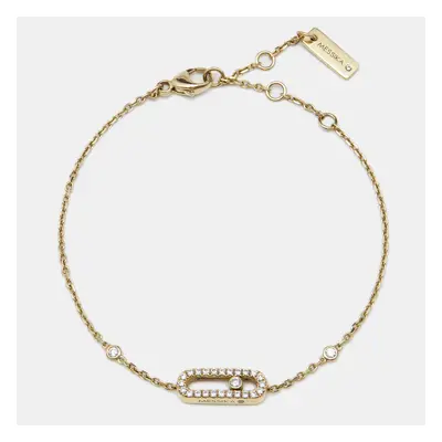 Messika Move Uno Pave Diamonds 18k Yellow Gold Bracelet