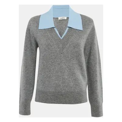 Sandro Grey Wool Double-Neck Jumper