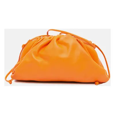 Bottega Veneta Orange Lambskin The Mini Pouch