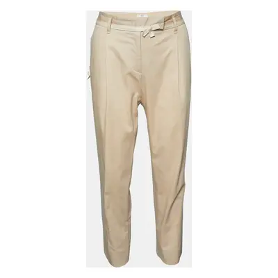 Prada Beige Cotton Tapered Leg Trousers