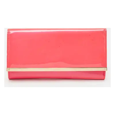 Jimmy Choo Red Patent Leather Maia Clutch