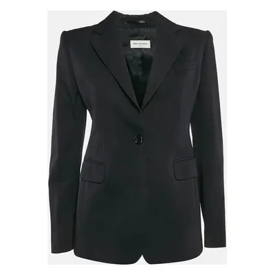 Dries van Noten Navy Blue Wool Single Breasted Blazer