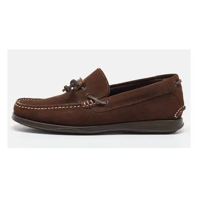 Salvatore Ferragamo Brown Suede Slip On Loafers Size 41.5