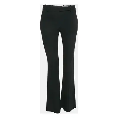 Alexander McQueen Black Crepe Narrow Bootcut Trousers