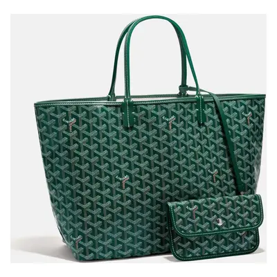 Goyard Green Goyardine Coated Canvas and Leather Saint Louis PM Tote Bag