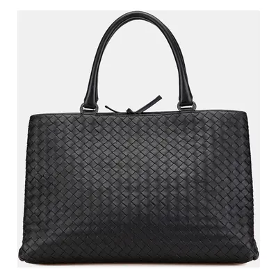 Bottega Veneta Black Nappa Intrecciato Milano Tote