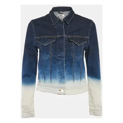 Acne Studios Two-Tone Blue Denim Stace Degrade Jacket