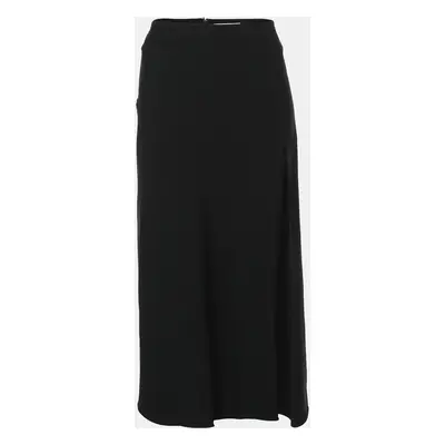 Victoria Beckham Black Crepe Midi Skirt