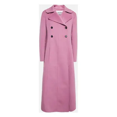 Valentino Pink Wool Double Breasted Long Coat