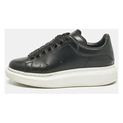 Alexander McQueen Black/White Leather Oversized Sneakers Size 35.5