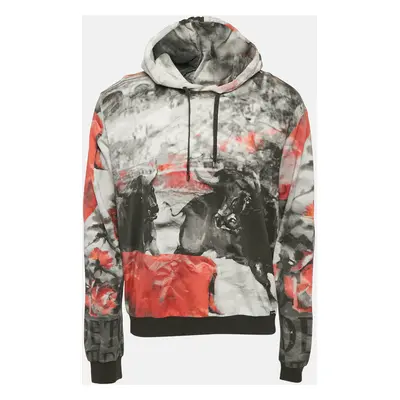 Dolce & Gabbana Black Abstract Print Cotton Hoodie