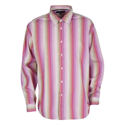 Tommy Hilfiger Multicolor Striped Cotton Long Sleeve Button Front Shirt