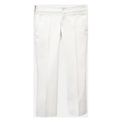 Gucci Off White Cotton Trousers