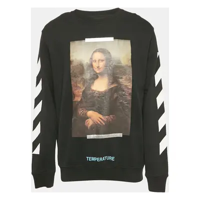 Off-White Black Mona Lisa Print Cotton Pullover