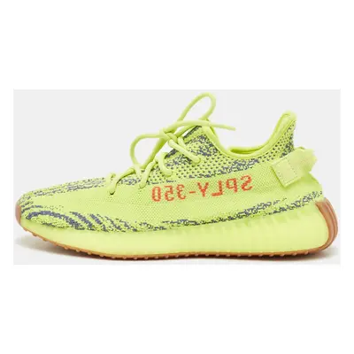 Yeezy x Adidas Neon Yellow Knit Fabric Boost V2 Semi Frozen Yellow Sneakers Size 2/3