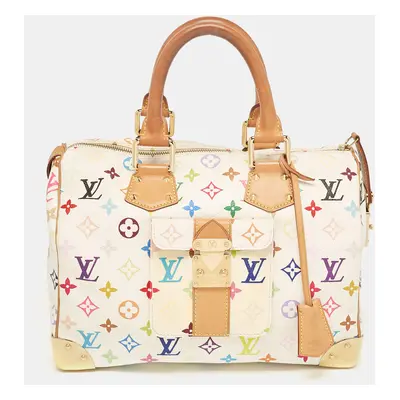 Louis Vuitton White Monogram Multicolore Canvas Speedy Bag