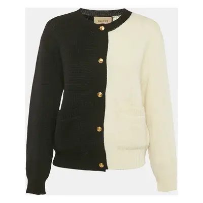 Gucci Black/White Monochrome Button Front Cardigan