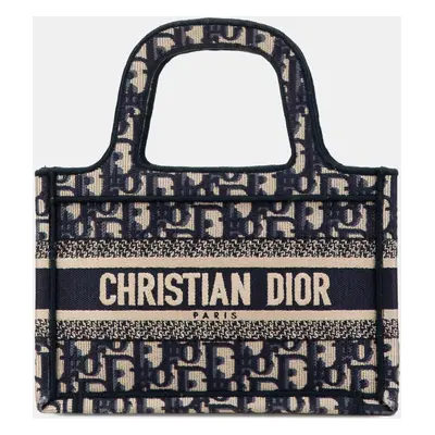 Dior Blue Mini Oblique Book Tote Bag