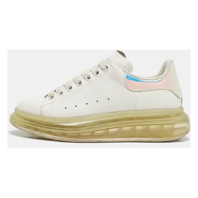 Alexander McQueen White/Iridescent Leather Oversized Sneakers Size