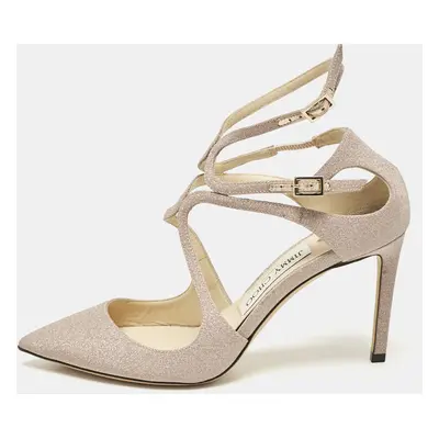 Jimmy Choo Beige Glitter Lancer Pumps Size 37.5