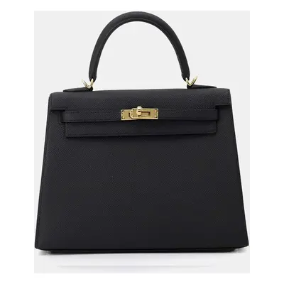 Hermes Black Epsom Kelly Sellier Tote Bag