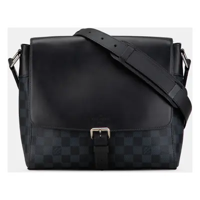 Louis Vuitton Black Damier Cobalt Newport Messenger PM