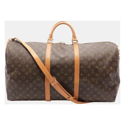 Louis Vuitton Brown Monogram Keepall Bandouliere