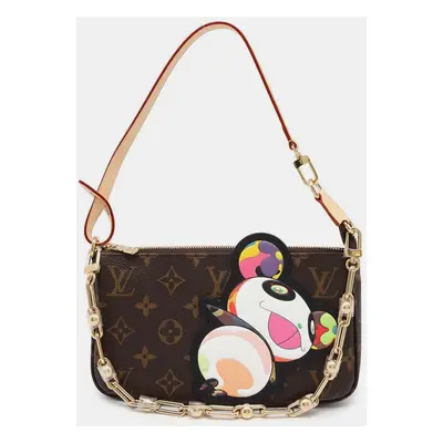 Louis Vuitton Brown Monogram Panda Takashi Murakami Pochette Accessoires Shoulder Bag