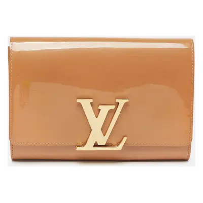 Louis Vuitton Rose Velours Patent Leather Louise Clutch