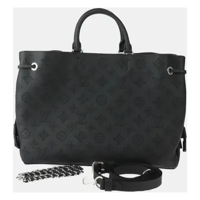 Louis Vuitton Black Calf leather Monogram Mahina Bella Tote Bag