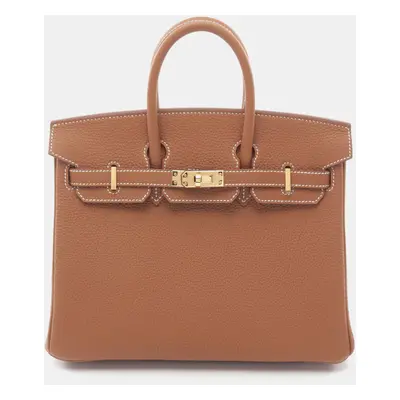 Hermes Brown Leather Birkin Bag